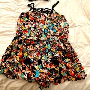 Xhilaration Short Romper MultiColored